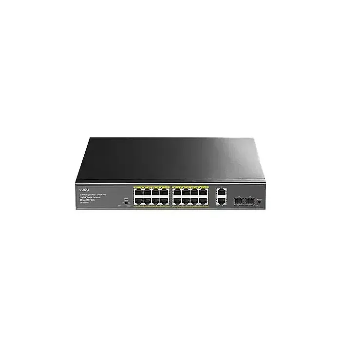 CUDY GS1018PS2 16-Port Gigabit PoE+ Switch 200W 2×SFP 2×Uplink CCTV VLAN CUDY GS1018PS2 16-Port Gigabit PoE+ Switch 200W 2×SFP 2×Uplink CCTV VLAN
