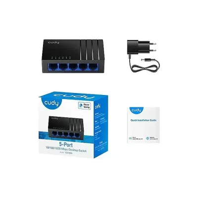 CUDY GS105D 5-Port Gigabit Unmanaged Desktop Switch 10/100/1000Mbps Plug & Play - Image 2