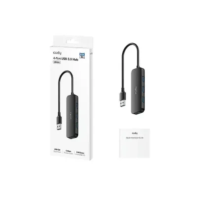 CUDY UH40A 4-Port USB 3.0 Hub USB-A 3.2 Gen 1 5Gbps High Speed Data Hub - Image 2