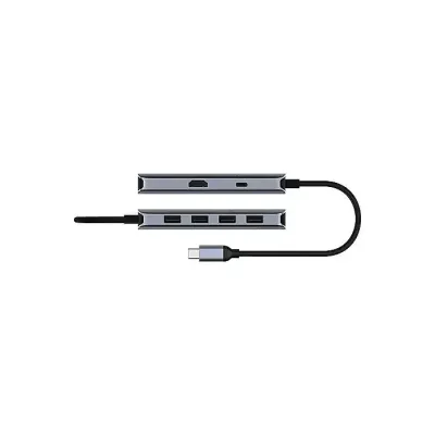 CUDY UH500 6-in-1 USB-C Hub 4K HDMI 100W PD USB 3.2 Docking Station - Image 2
