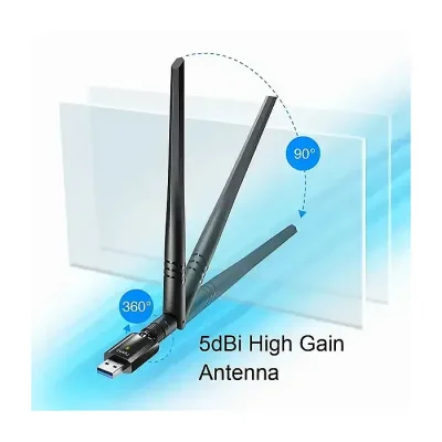 CUDY WU1400 AC1300 Dual Band Wi-Fi USB 3.0 Adapter High Gain Antenna - Image 2