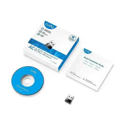 CUDY WU650 AC650 Dual Band Wi-Fi USB Adapter Compact Plug & Play USB 2.0 - Image 2
