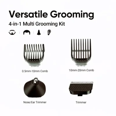 DIZO Trimmer Kit: 4‑in‑1 Multi‑Grooming trimmer 40 Length Settings 0.5mm Precision 240 Min Runtime IPX5 Fully Washable Type‑C Fast Charging - Image 2