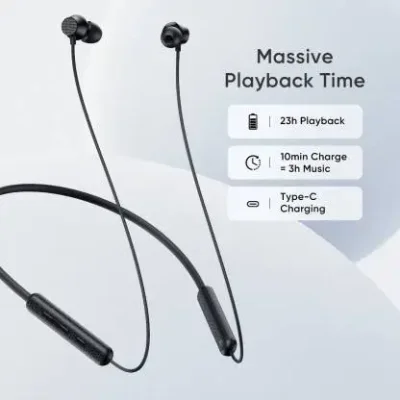 Realme Dizo Wireless Active Bluetooth Neckband with 11.2mm Bass Boost, ENC & Bluetooth V5.3 Earphone - Image 2