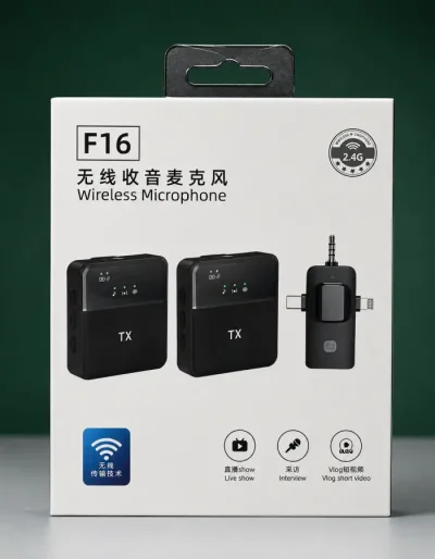 F16 Wireless Microphone Type-C lightening & 3.5mm interface - Image 2