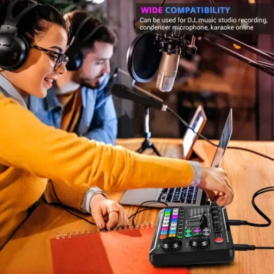 F998 Live Sound Card Audio Mixer - Image 3