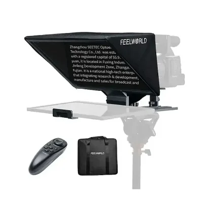 FEELWORLD TP16 16 Inch Folding Teleprompter Supports up to 16″ Tablet Horizontal Vertical Prompting - Image 2