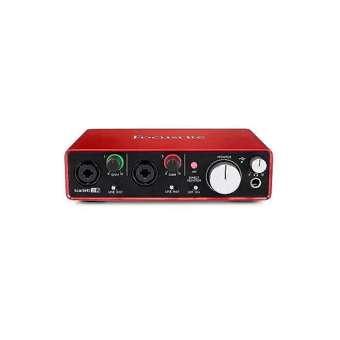 Focusrite Scarlett 2i2 3rd Gen USB Audio Interface for Recording, Songwriting, Streaming and Podcasting — High-Fidelity, Studio Quality Recording, and All the Software You Need to Record