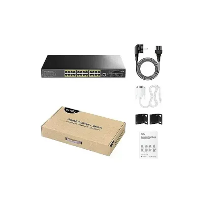CUDY GS5024PS4 24-Port Gigabit PoE+ L3 Managed Switch 4×10GbE SFP 400W - Image 2