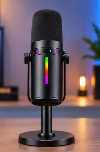 HIVE DX10 USB/XLR Dynamic studio Microphone with RGB lighting - Image 3