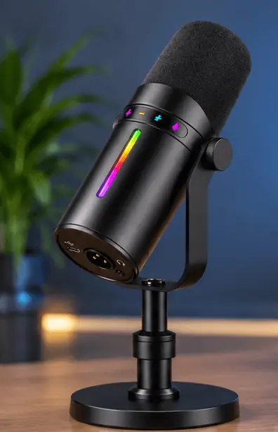 HIVE DX10 USB/XLR Dynamic studio Microphone with RGB lighting - Image 2