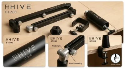 HIVE ST-300 Aluminum Live Streaming Microphone Arm stan - Image 3