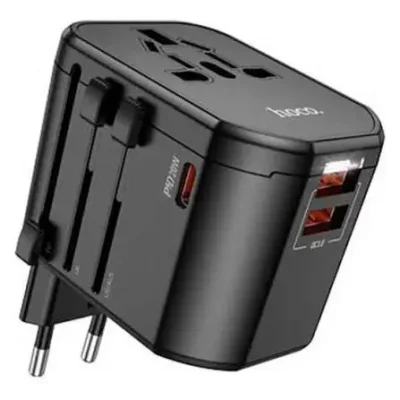 Hoco AC15 Walker 3-Port PD20W+2USB Universal Conversion Charger adapter - Image 2