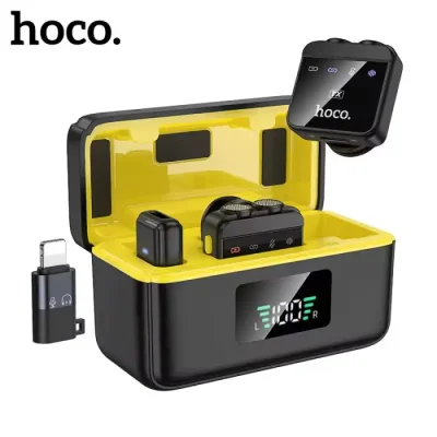 Hoco L17 Dual-Mic Magnetic Lavalier Wireless Digital Microphone (Type-C/iphone) - Image 2