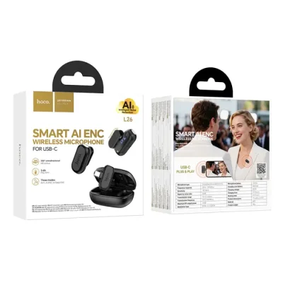 Hoco L26 Type-C AI Noise Cancelling Wireless Microphone - Image 6