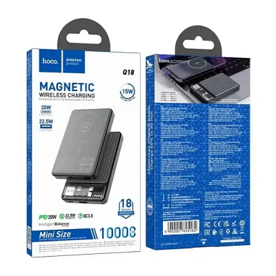 Hoco Q18 22.5W 10000mAh Wireless Magnetic Power Bank - Image 2