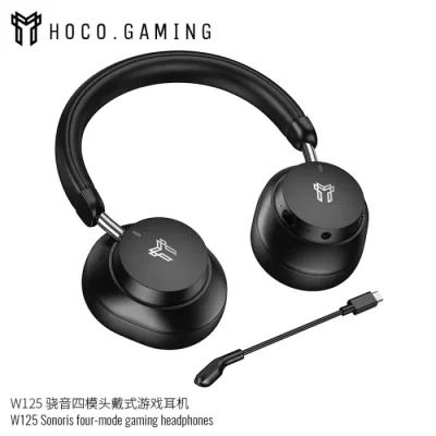 Hoco W125 Sonoris 4-Mode Gaming wireless Headphone for connection modes USB 2.4G + Type-C 2.4G + Bluetooth + AUX - Image 3