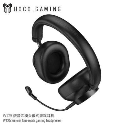 Hoco W125 Sonoris 4-Mode Gaming wireless Headphone for connection modes USB 2.4G + Type-C 2.4G + Bluetooth + AUX - Image 4