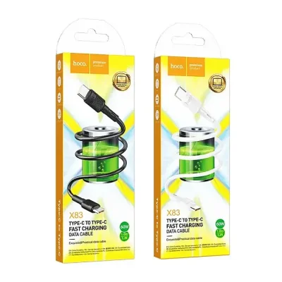 Hoco X83 60W Type-C to C charging data cable 1m - Image 2