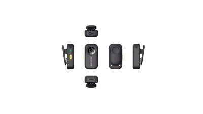 Hollyland LARK A1 Mini Duo 2-Person Wireless Microphone System with USB-C Connector for Mobile Devices (Space Gray, 2.4 GHz) - Charging Dock (No Box) - Image 4