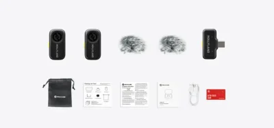 Hollyland LARK A1 Mini Duo 2-Person Wireless Microphone System with USB-C Connector for Mobile Devices (Space Gray, 2.4 GHz) - Charging Dock (No Box) - Image 6