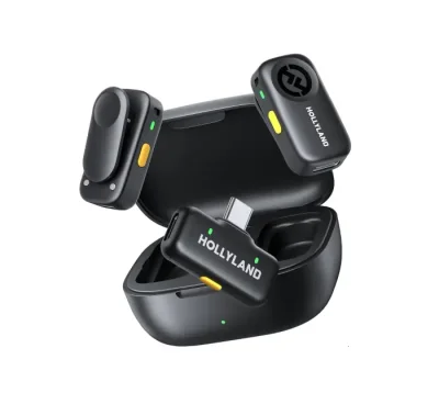 Hollyland LARK A2 DUO 2-Person Wireless Microphone System with USB-C Connector with charging box - Image 2