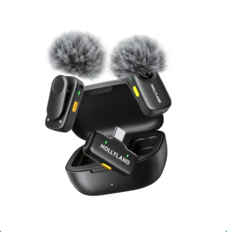 Hollyland LARK A2 DUO 2-Person Wireless Microphone System with USB-C Connector with charging box