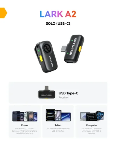 Hollyland LARK A2 Solo Type-c Wireless Microphone - Image 3