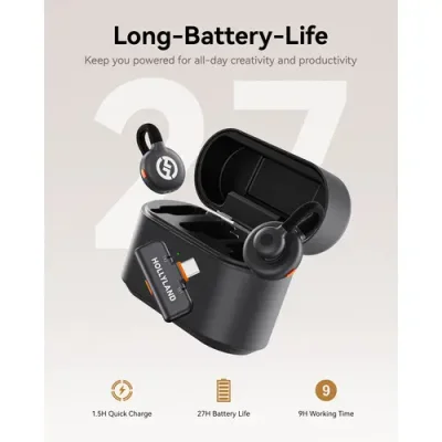 Hollyland LARK M2S DUO 2-Person Wireless Microphone System with USB-C Connector for Mobile Devices (2.4 GHz, Space Gray) - Image 2