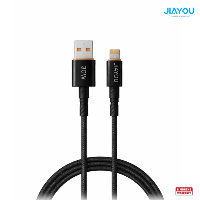 Jiayou Flash Ultra 6 USB-A to Lightning Braided 30W fast charging Cable