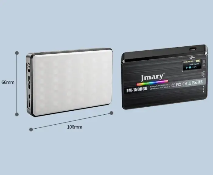 Jmary FM-150 RGB Colorful Video Fill Light Rechargeable Built-In 3000mAh Battery LCD Display Perfect for Photography & Videography - Image 4