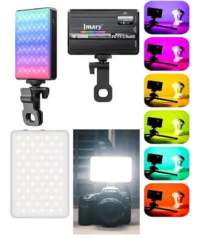 Jmary FM-150 RGB Colorful Video Fill Light Rechargeable Built-In 3000mAh Battery LCD Display Perfect for Photography & Videography - Image 2