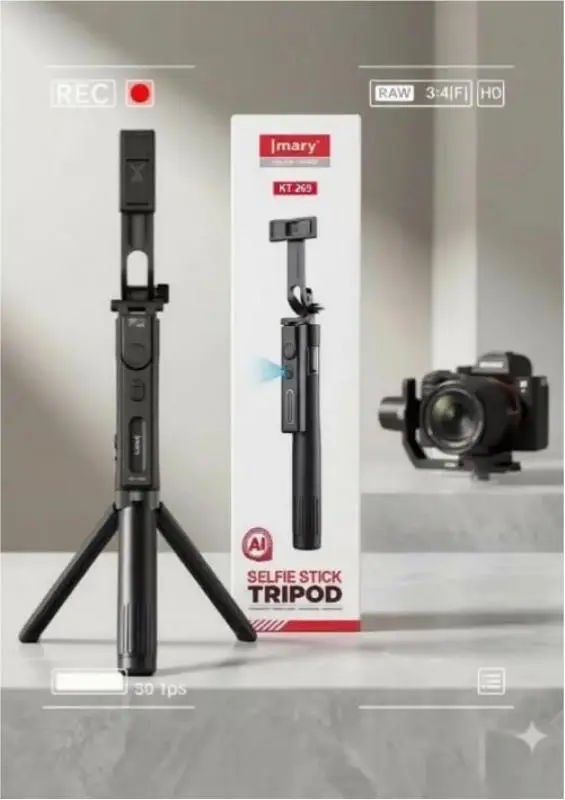 Jmary KT-269 Multifunctional Ai Selfie Stick Tripod Al Sensor...