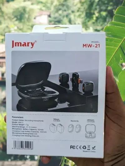 Jmary MW-21 Wireless Dual Microphone Type-C and Lightning transmiter - Image 2