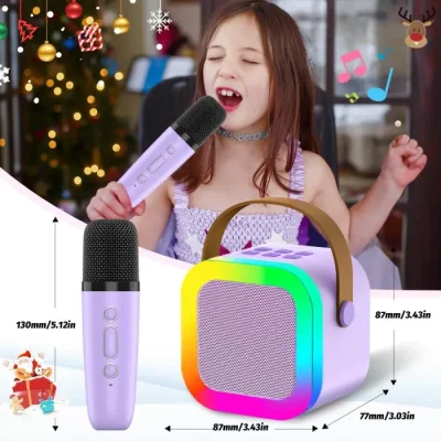 K12 Bluetooth Speaker Wireless Karaoke Small Home KTV Microphone Professional Mic Speaker Set - Image 4