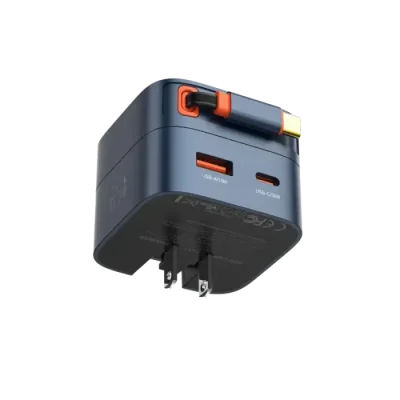 LDNIO Q10 65W GaN Fast Charger with 80cm Retractable Cable - Image 2