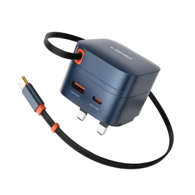 LDNIO Q10 65W GaN Fast Charger with 80cm Retractable Cable - Image 3