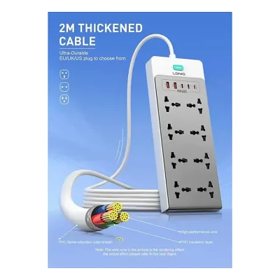 LDNIO SC4 65W PD GaN Power Strip – 13-in-1 Fast Charging Extension Board for Home, Office, and Travel - Image 2