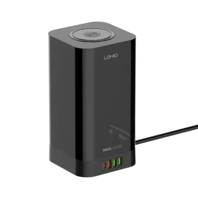 LDNIO SEW4485 Multiple 2500w Tower Power Strip 32W USB Output With Wireless Charging - Image 2