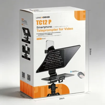 LENSGO TC12P 12.9″ Teleprompter with Remote Control for Smartphone/Tablets - Image 5