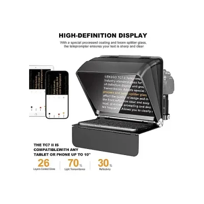 LENSGO TC7II Portable Phone+Camera Teleprompter - Image 3