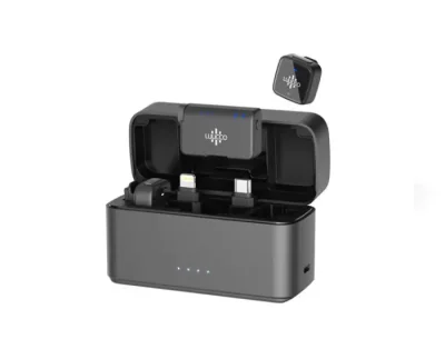 Luucco AirMic combo Wireless Lavalier Microphone Dual Mic 2.4GHz, USB-C & Lightning, Noise Reduction - Image 1