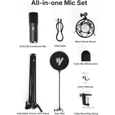 MAONO AU - A04 Gen2 Studio Quality Condenser XLR, USB, and Type-C Microphone (Update Model) - Image 5
