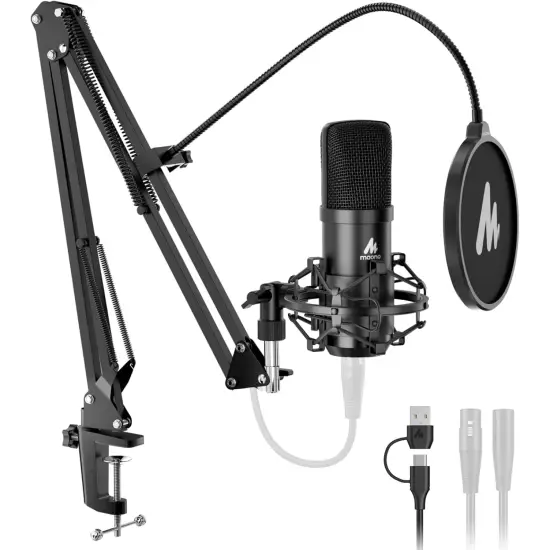 MAONO AU - A04 Gen2 Studio Quality Condenser XLR, USB, and Type-C Microphone (Update Model)