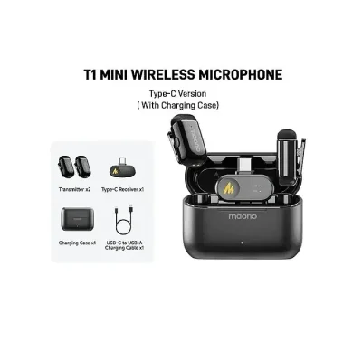 Maono WAVE T1 MINI Wireless Microphone noise cancellation with Ai Voice Changer Microphone - Image 2