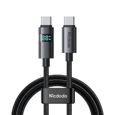 Mcdodo CA-5610 Horizontal LED Display 100W USB-C to USB-C Data Cable 1.2m - Image 1