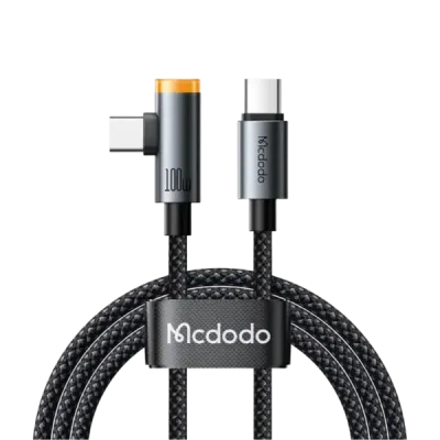 Mcdodo CA-5870 100W 90° Angled USB-C to USB-C Cable 1.2M - Image 1