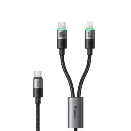 Mcdodo CA-6700 2 in 1 100W USB-C to USB-C & Lightning Cable 1.5M