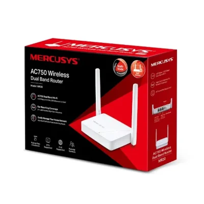 Mercusys MR20 AC750 Dual-Band WiFi Router - Fast Internet Speed - Image 5