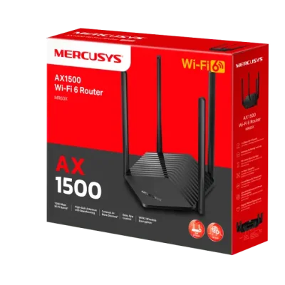 Mercusys MR60X AX1500 Dual Band Gigabit WiFi 6 Router - Image 3